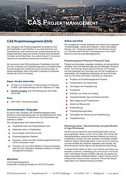 Titelbild: CAS Projektmanagement Factsheet