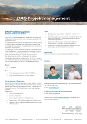 DAS Projektmanagement Factsheet