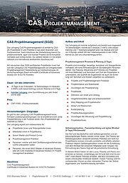 Titelbild: CAS Projektmanagement Factsheet Titelbild: CAS Projektmanagement Factsheet
