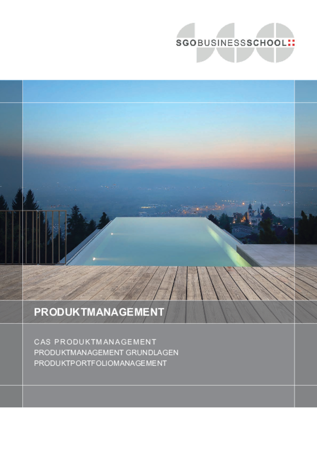 Produktmanagement Broschüre | SGO Business School